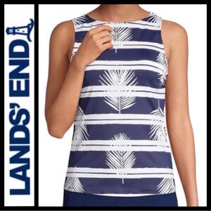 NWT Lands’ End Palm Leaf Tankini Top
